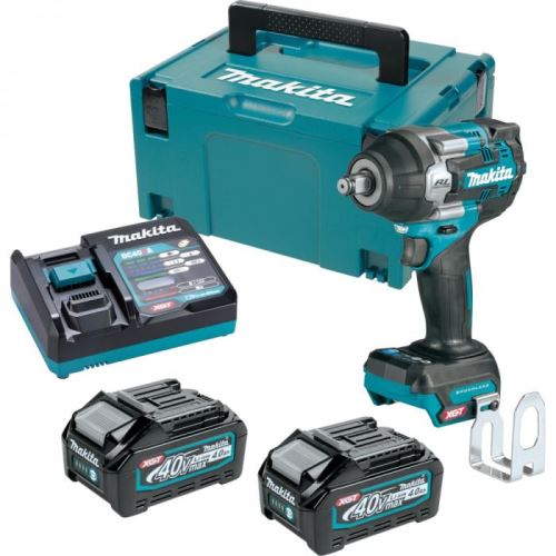 Makita Aku rázový uťahovač 1/2" Li-ion XGT 40V/4,0Ah, Makpac TW007GM201