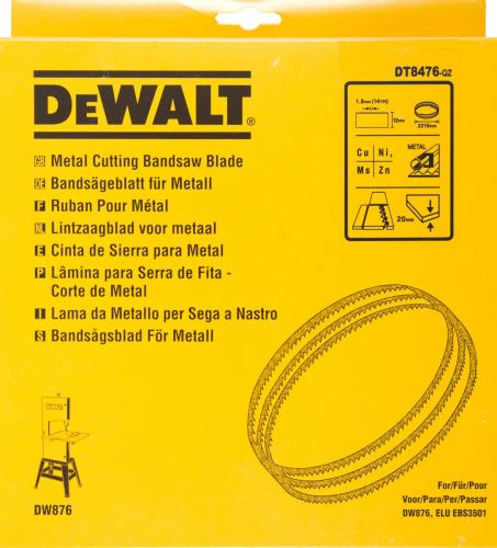 DeWALT Pílový pás na farebné kovy a plasty, priame rezy, šírka 12 mm DT8476