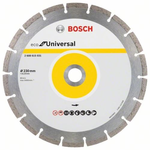 BOSCH Diamantový deliaci kotúč ECO For Universal 150x22.23x2.1x7 (10 ks) 2608615042