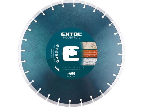 EXTOL INDUSTRIAL kotúč diamantový rezný segmentový na BETON, suché rezanie, O 400x25,4x3,5mm 8703083