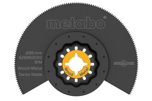 Metabo Segmentový pílový list, drevo/kov, BiM, Ø85 mm (626960000)