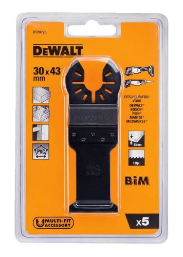 DeWALT Pílové listy na rezanie dreva s klincami, 30 x 43 mm (5 ks) DT20723