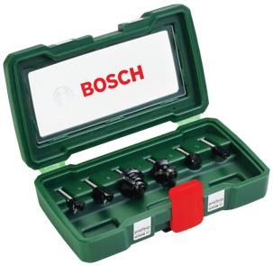 BOSCH 6dielna sada fréz z tvrdokovu (Ø stopky 6 mm) 2607019464