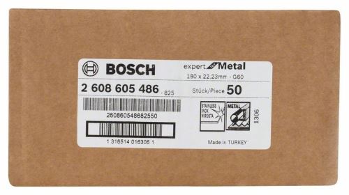 BOSCH Fíbrový brúsny kotúč R444, Expert for Metal D = 180 mm; G = 60 2608605486