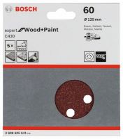 BOSCH Brúsny papier C430, balenie 5 ks 125 mm, 60 2608605641