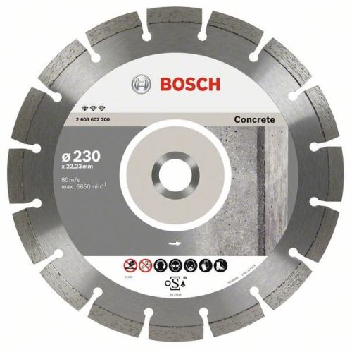 BOSCH Diamantový deliaci kotúč Standard for Concrete 230 x 22,23 x 2,3 x 10 mm (10 ks) 2608603243