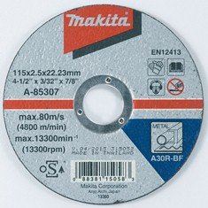 MAKITA kotúč rezný oceľ 115x2.5x22.23 mm A-85307