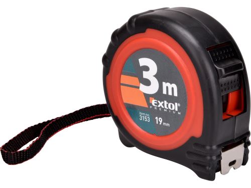 EXTOL PREMIUM Meter zvinovací, 3m, š. 19mm