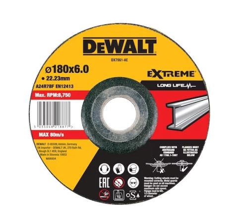 DeWALT Brúsny kotúč na kovy 180 x 6 x 22,23 mm DX7961