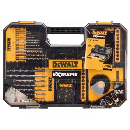 DeWALT Súprava príslušenstva / bity ; vrtáky; korunky / (100 ks) DT70620T