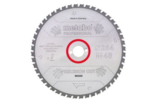 Metabo Pílový kotúč „PRECISION CUT WOOD - PROFESSIONAL“, 250 x 30, Z60 WZ 5° NEG. 628048000