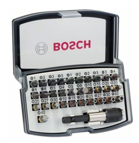 BOSCH 32dielna sada skrutkovacích bitov 2607017564