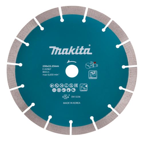 MAKITA kotúč rezný diamantový betón 230x2.4x22.23 mm pre aku stroje E-02967