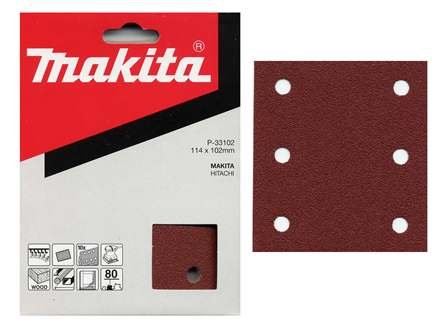 MAKITA papier brúsny 102x114 mm 6 dier K320, 10 ks P-33168