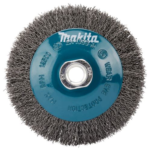 MAKITA miskovitá kefa z oceľového drôtu, vlnitý drôt 0,3 mm, 115 mm D-39849