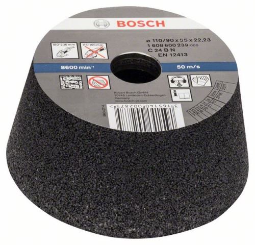 BOSCH Brúsny hrniec, kónický - kameň/betón 90 mm, 110 mm, 55 mm, 24 1608600239