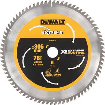 DeWALT pílový kotúč (ideálny pre píly FLEXVOLT), 305 x 30 mm, 78 zubov DT99576