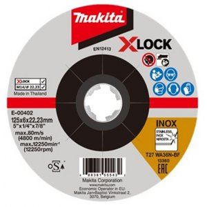 MAKITA kotúč brúsny nerez X-Lock 125x6x22.23 mm E-00402