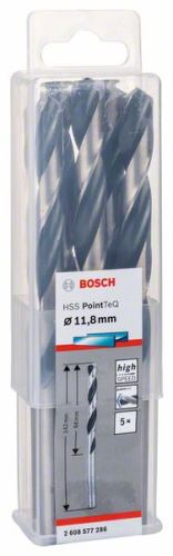 BOSCH Špirálový vrták HSS PointTeQ 11,8 mm (5 ks) 2608577286