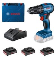 BOSCH Aku Kombinované Náradie GSB 185-LI + 3× akumulátor 2,0 Ah v kufríku 0615990N1Z