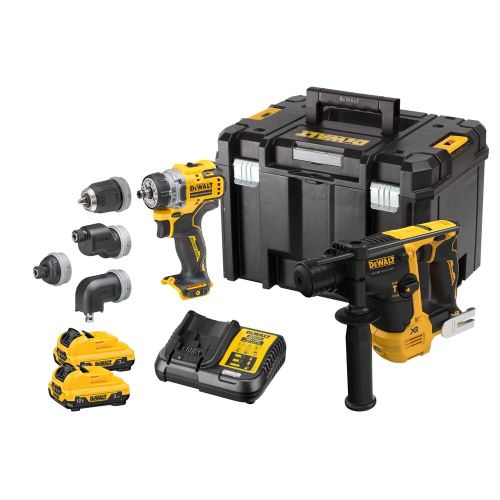 Dewalt aku combo set DCH072+DCD703, 12V XR, Li-Ion 2x3,0Ah, DCK2101L2T