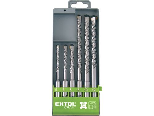 EXTOL CRAFT vrtáky SDS PLUS príklepové do betónu, sada 6ks, O 5-12mm, SK 23901