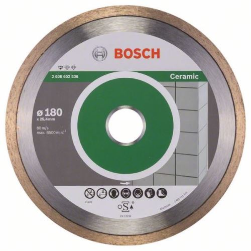 BOSCH Diamantový deliaci kotúč Standard for Ceramic 180 x 25,40 x 1,6 x 7 mm 2608602536