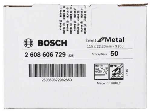 BOSCH Fíbrový brúsny kotúč R574, Best for Metal D = 115 mm; G = 100 2608606729