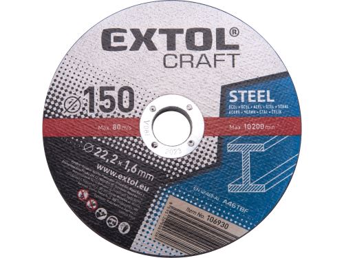 EXTOL CRAFT kotúče rezné na kov, 5ks, O 150x1, 6x22, 2mm 106930