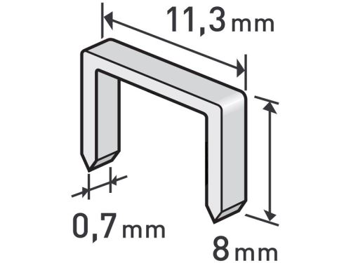 EXTOL PREMIUM Spony, balenie 1000ks, 8mm, 11,3x0,52x0,70mm, 8852502