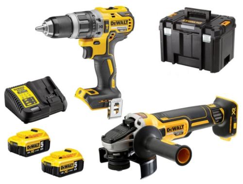 DeWALT 18V AKU sada vŕtačka + uhlová brúska DCD796 + DCG405 DCK2080P2T