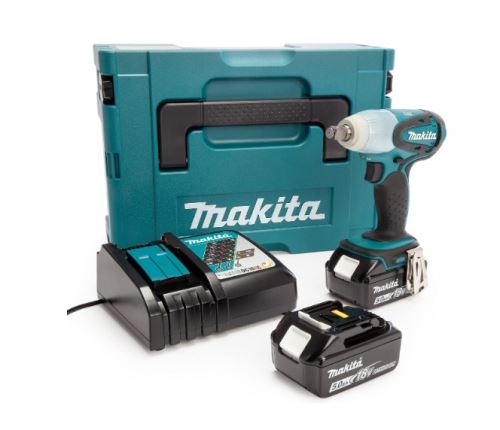 Makita Aku rázový uťahovač 1/2" Li-ion LXT 18V/5,0Ah, Makpac DTW251RTJ