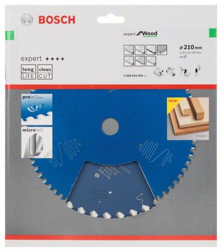 BOSCH Pílový kotúč Expert for Wood 210 x 30 x 2,4 mm, 40 2608644056