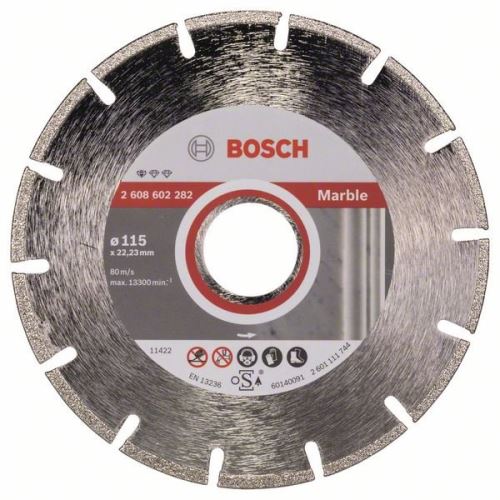 BOSCH Diamantový deliaci kotúč Standard for Marble 115 x 22,23 x 2,2 x 3 mm 2608602282