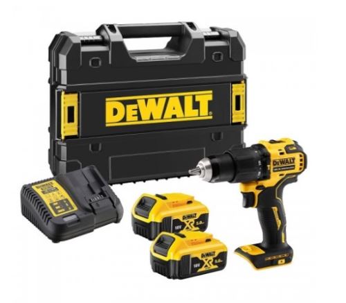 Dewalt Akumulátorová príklepová vŕtačka 18V 2x5,0Ah DCD709P2T