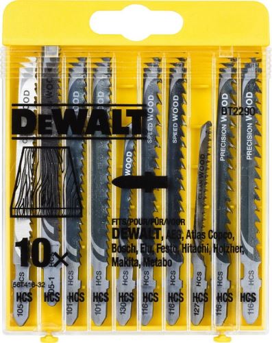 DeWALT Súprava plátkov do dreva / T101B, T119BO, T101AO, T111C, T144D, T144DP / (10 ks) DT2290