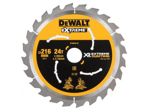 DeWALT Pílový kotúč (ideálny pre píly FLEXVOLT) 216 x 30 mm , 24 zubov DT99568