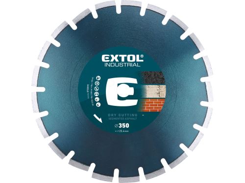 EXTOL INDUSTRIAL kotúč diamantový rezný segmentový na ASFALT, suché rezanie, O 350x25,4x3,2mm 8703092