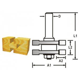 MAKITA Pérová fréza s ložiskom stopka 12 mm, 41x19x71 mm D-48935