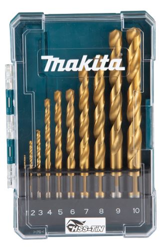 MAKITA súprava vrtákov HSS-TiN Ekonomická do kovu 10 ks D-72849