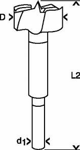 BOSCH Forstnerové vrtáky, DIN 7483 G 25 x 90 mm, d 8 mm 2608596974