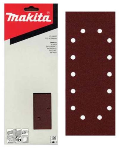 MAKITA papier brúsny 115x280 mm 14 dier K80, 10 ks P-33021