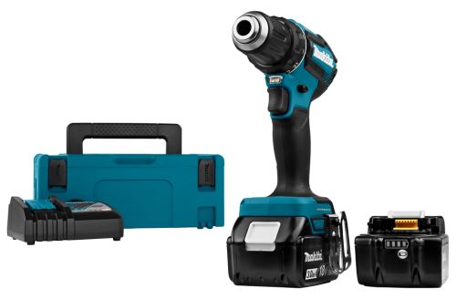 MAKITA Aku bezuhlíkový skrutkovač Li-ion 18V/3,0 Ah, systainer DDF485RFJ