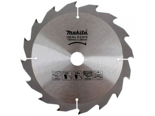 MAKITA kotúč pílový drevo SPECIALIZED 165x1.5x20 mm 16 zubov D-51079