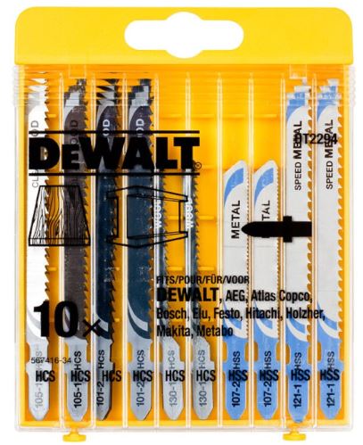 DeWALT DT2294 sada plátků na dřevo, kov, plasty, 10 ks