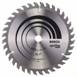 BOSCH Pílový kotúč Optiline Wood 184 x 16 x 2,6 mm, 36 2608640818