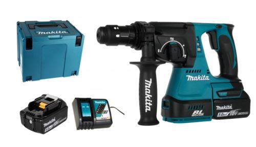 Makita Aku kombinované kladivo Li-ion LXT 18V/5,0 Ah, Makpac DHR243RTJ