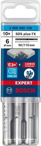 BOSCH EXPERT vrták SDS plus-7X, 6x50x115 10ks 2608900159