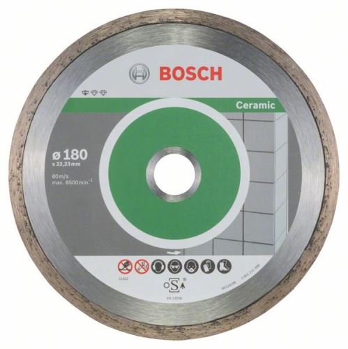 BOSCH Diamantový deliaci kotúč Standard for Ceramic 180 x 22,23 x 1,6 x 7 mm (10 ks) 2608603233