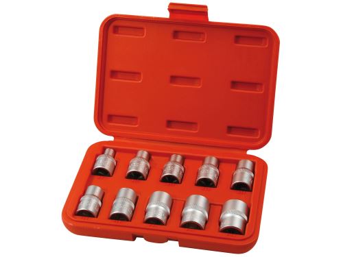 EXTOL PREMIUM Hlavice nástrčné vnútorné TORX, sada 10ks, 1/2"x38mm